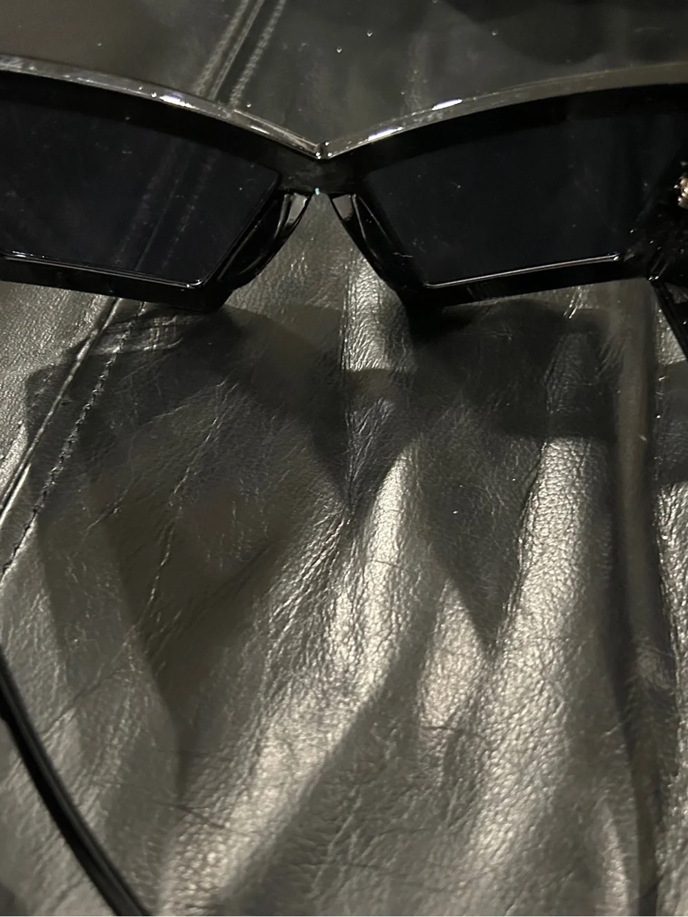 Black Oversized Geometric Women's Sunglasses
